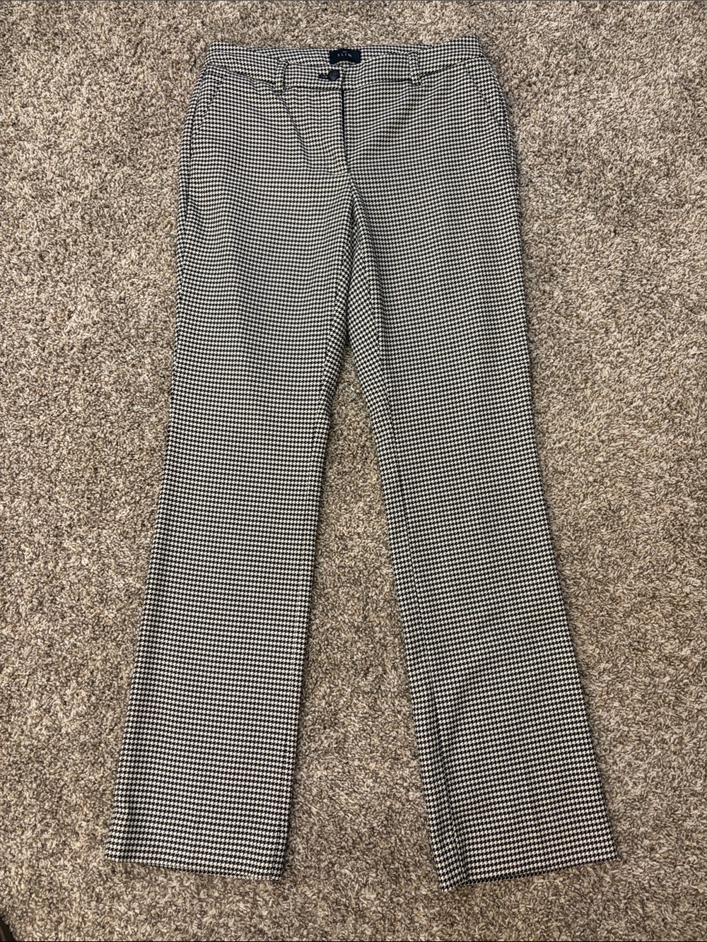 White House Black Market Black & White Houndstooth Trousers 6